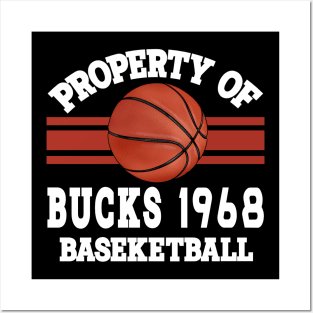 Proud Name Bucks Graphic Property Vintage Basketball Posters and Art